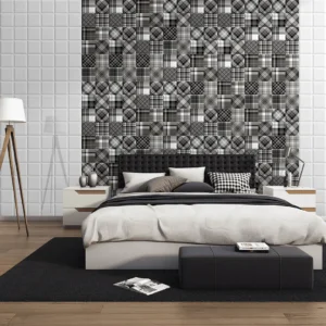 Bellini Decor & Piazza White Ceramic Wall Tile | 300×300 mm