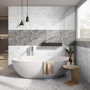 Glass Stone Bumpy Gloss Ceramic Wall Tile | 300×600 mm